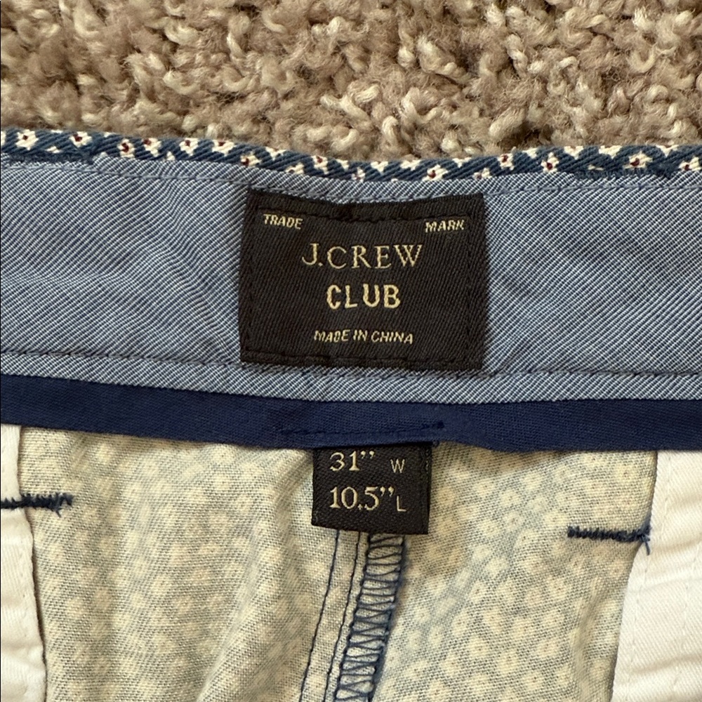 J. Crew Navy Flower Patterned Flat Front Shorts - image 4